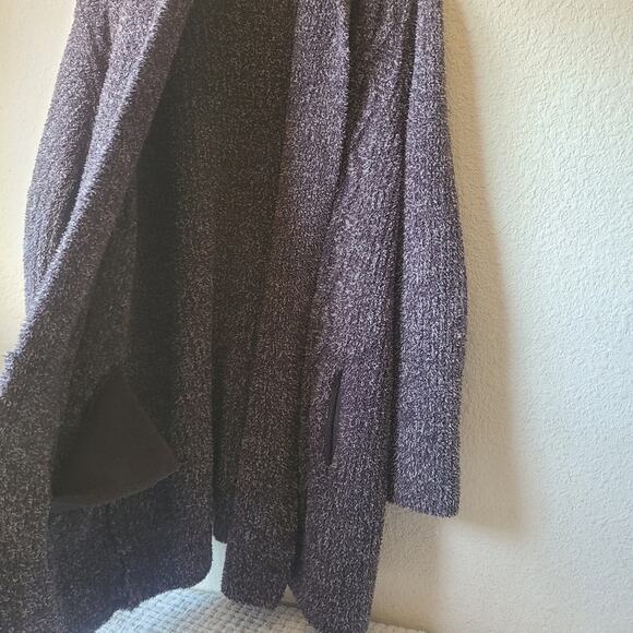 Barefoot Dreams Cozy Brown Gray Women's Sweater Long Cardigan Size XL - Picture 4 of 10